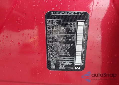 2023 Infiniti Qx50 Sport z USA, uszkodzony, nr VIN 3PCAJ5FA4PF114688